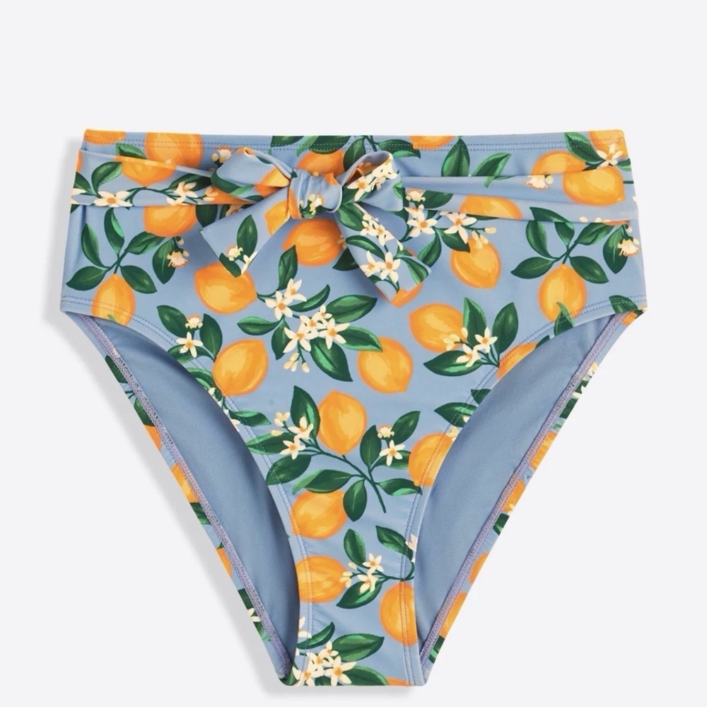 Draper James Lemon Blossom Bikini Set High Waist Bottom Wired Bikini Top XXL - Picture 3 of 8